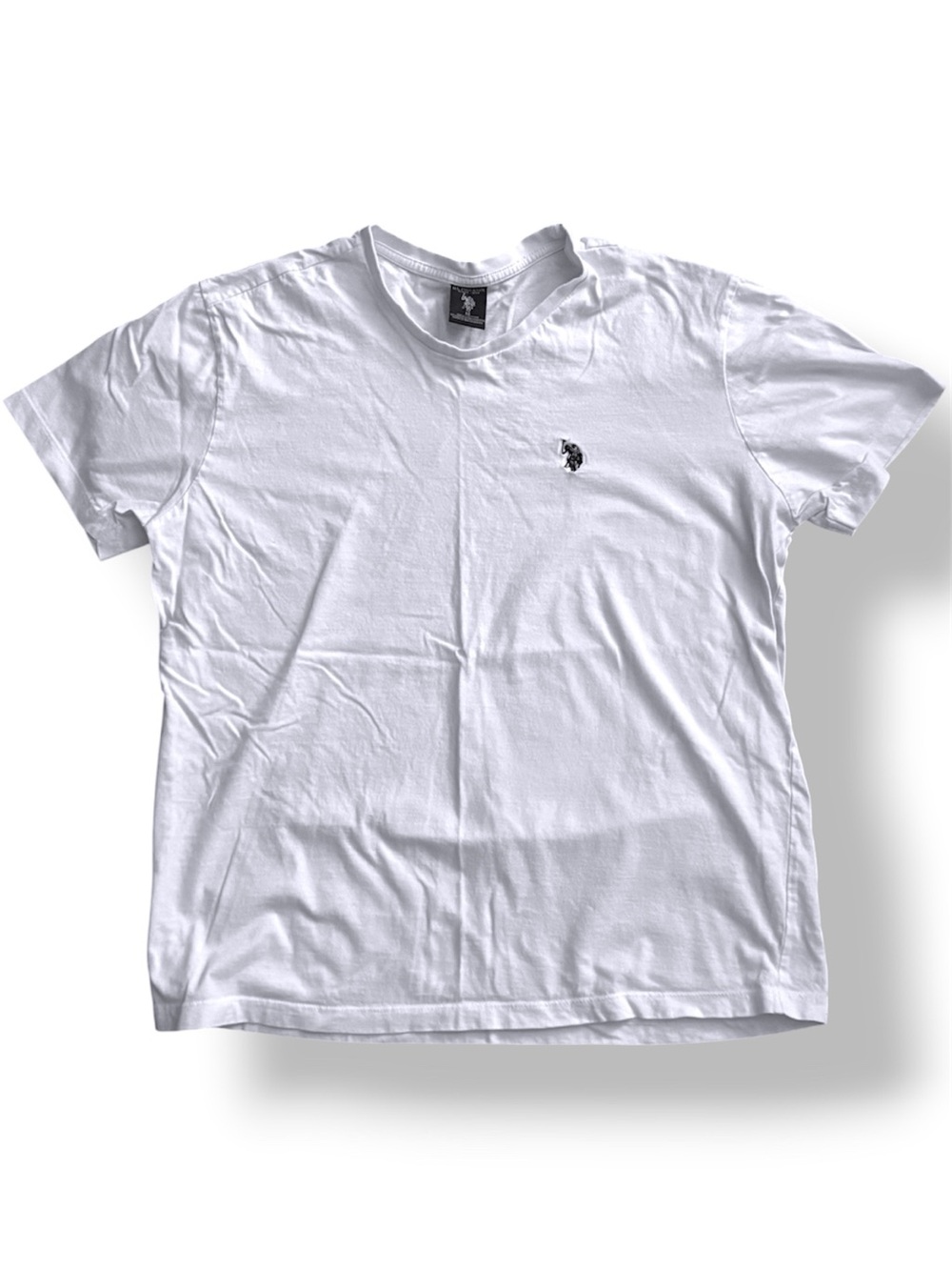 U.S. Polo Assn. Men's Medium White Crewneck T-Shirt Small Pony Logo